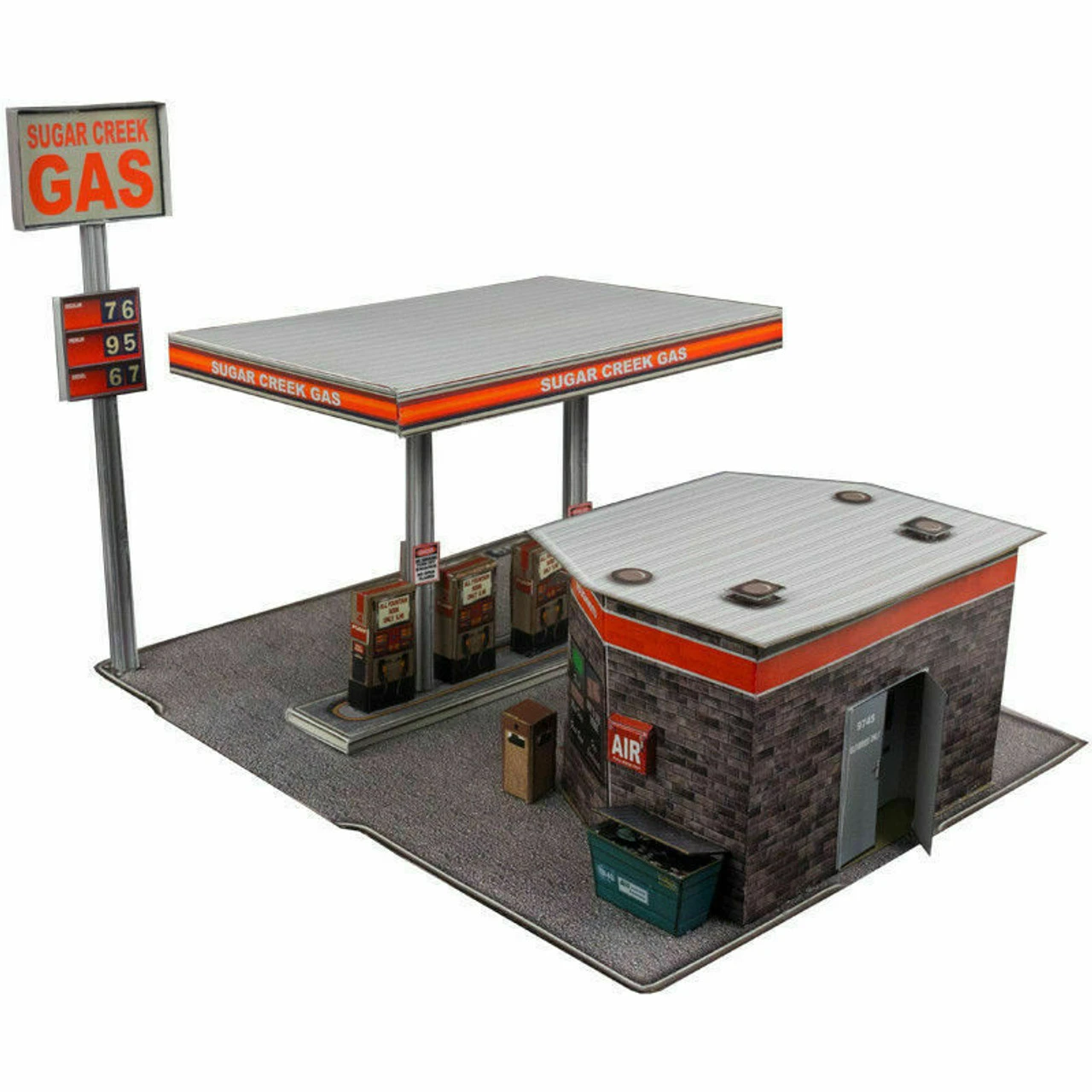 BK 3208 1:32 Scale Gas Station Building Kit 3 BK 3208 1:32 Scale Gas Station Building Kit
