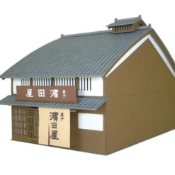 Sankei MK05-02 Townhouse With Japanese Style Chimney 1/87 HO Scale Paper Kits
