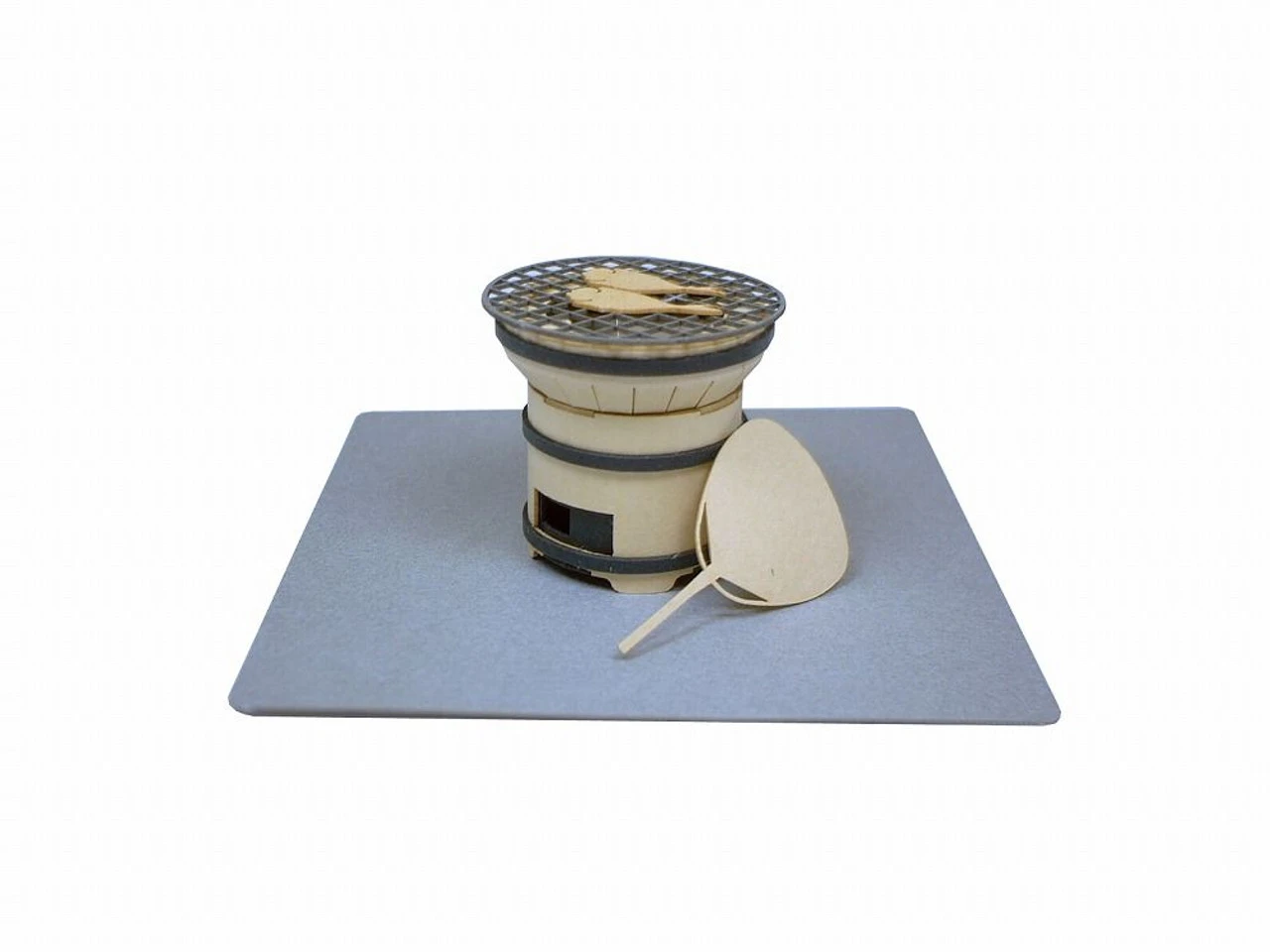 Sankei MP01-28 Shichirin (Charcoal Grill) 1/12 Scale Paper Kits 3 Sankei MP01-28 Shichirin (Charcoal Grill) 1/12 Scale Paper Kits