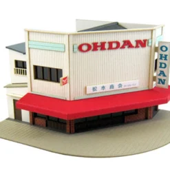 Sankei MP03-60 Motorcycle Shop 1/150 N Scale Paper Kits