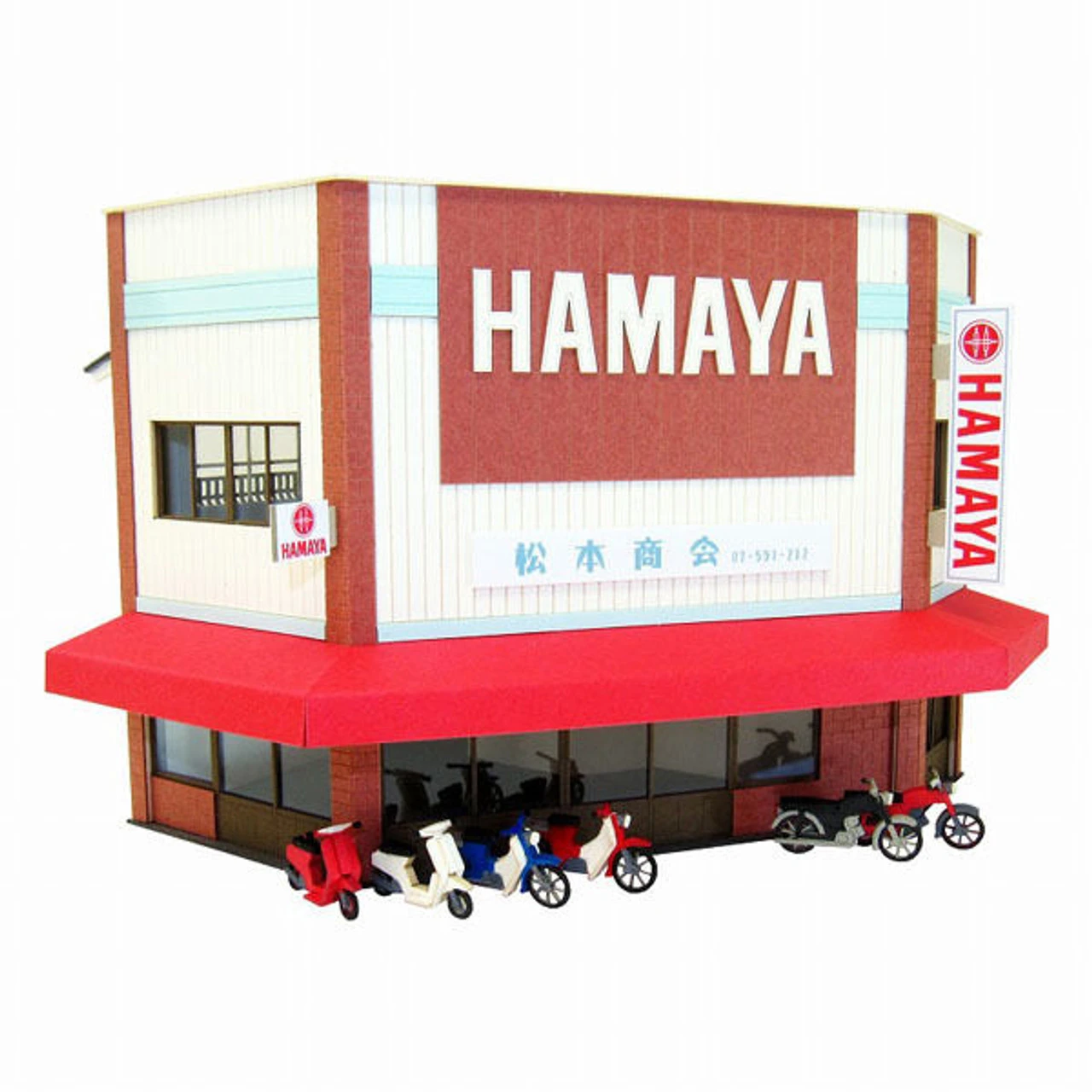 Sankei MK05-48 A Shop Around The Coner J 1/80 HO Scale Paper Kits 3 Sankei MK05-48 A Shop Around The Coner J 1/80 HO Scale Paper Kits