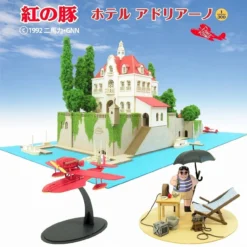 Sankei MK07-15 Studio Ghibli Hotel Adriano Porco Rosso 1/300 Scale Paper Kits