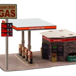 BK 8711 1:87 Scale "Gas Station & Fire Department" Photo Real Scale Building Kit -Innovative Hobby Supply shop 9 07157.1641917073