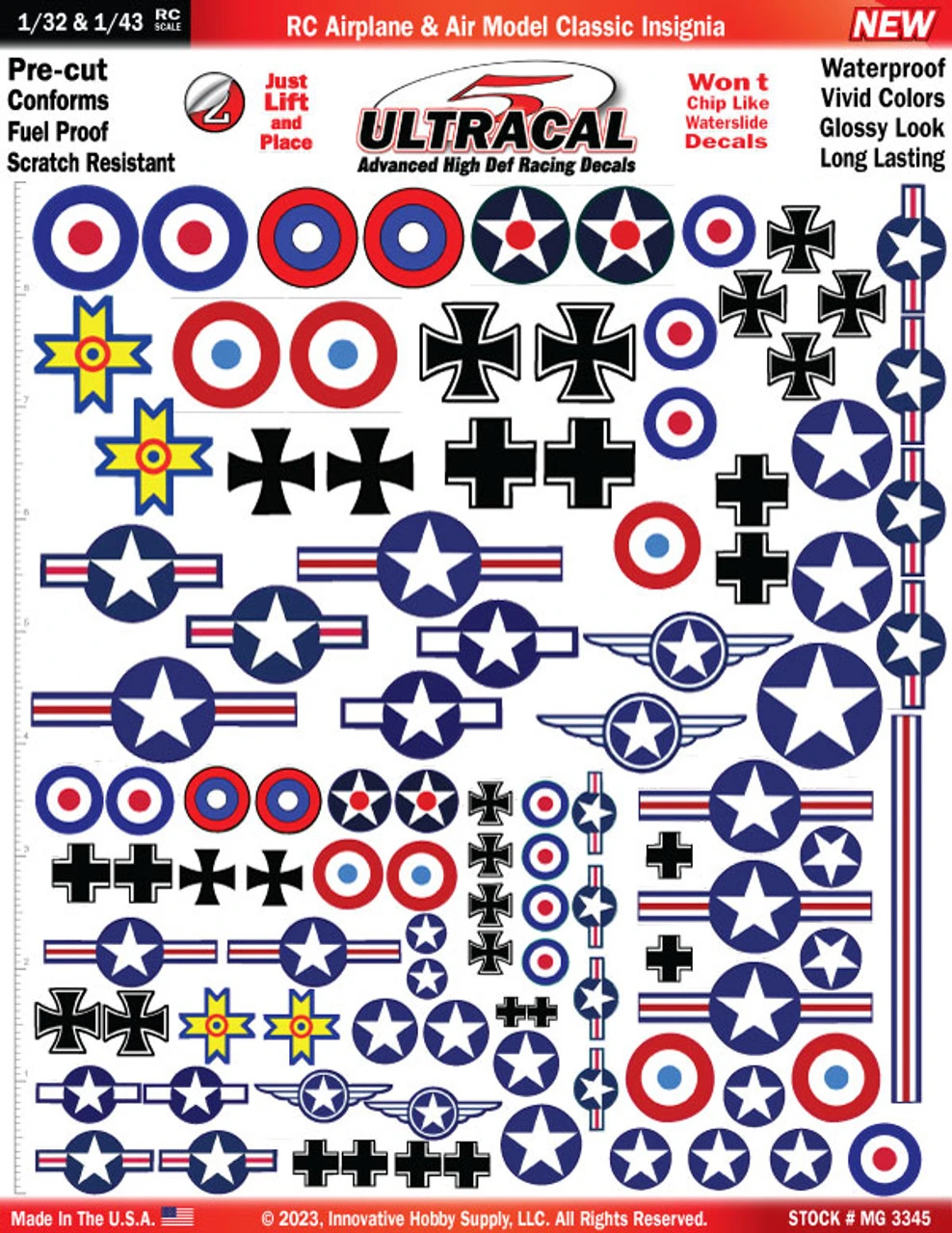 MG 3345 1/32 And 1/43 Custom RC Airplane And Air Model Classic Decals Ultra Cal 3 MG 3345 1/32 And 1/43 Custom RC Airplane And Air Model Classic Decals Ultra Cal