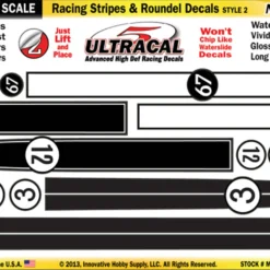MG 6203-2 UltraCal Stripes & Roundel Decals Style 2 1:43 Scale