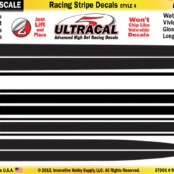 MG 6204-4 UltraCal Racing Stripe Decals Style 4 1:43 Scale