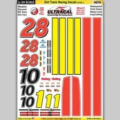 MG 6456-1 Ultracal Racing Dirt Track Racing Decals Style 1 1:24 Scale