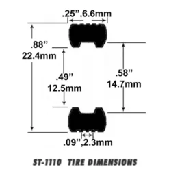 ST 1110-S 1/32 Scale Slot Car Tire Rear Strombecker Cheetah And Ferrari 7 ST 1110-S 1/32 Scale Slot Car Tire Rear Strombecker Cheetah And Ferrari -Innovative Hobby Supply shop ST 1110 S 02 80600.1641858160