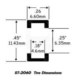 ST 2060 1/64 HO Scale Slot Car Tire For AFX Super G+ - Rears 7 ST 2060 1/64 HO Scale Slot Car Tire For AFX Super G+ - Rears -Innovative Hobby Supply shop ST 2060 02 19774.1641858020