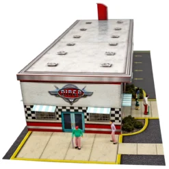 BK 6459 1:64 Scale "Bruno's Dine-In & Drive-In" Photo Real Scale Building Kit 13 BK 6459 1:64 Scale "Bruno's Dine-In & Drive-In" Photo Real Scale Building Kit -Innovative Hobby Supply shop diner view rear 00160.1680290281