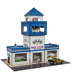 BK 6461 1:64 Scale "Track Tower" Photo Real Scale Building Kit -Innovative Hobby Supply shop front low left 84434.1695995399