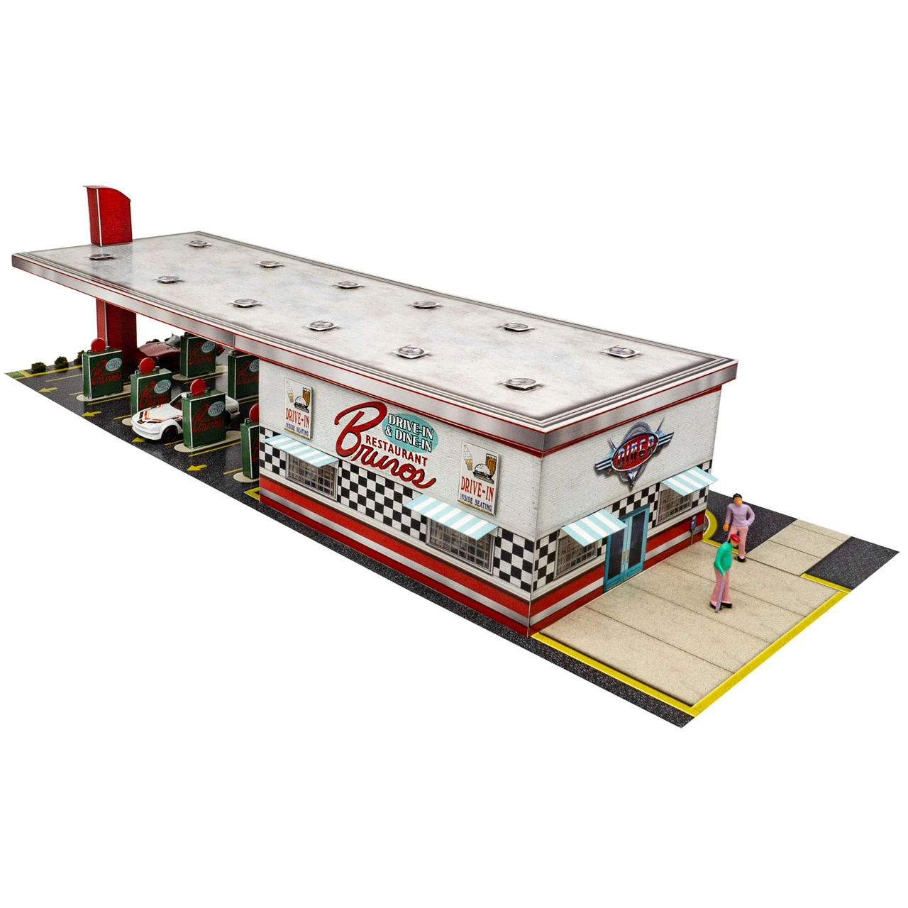 BK 6459 1:64 Scale "Bruno's Dine-In & Drive-In" Photo Real Scale Building Kit 8 BK 6459 1:64 Scale "Bruno's Dine-In & Drive-In" Photo Real Scale Building Kit - Image 6
