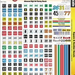 MG 3201 Ultracal Decals - Racing Number And Square Decals For 1/43 O Scale