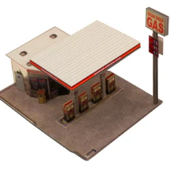 BK 4808 1:48 Scale "Modern Gas Station" Photo Real Scale Building Kit -Innovative Hobby Supply shop s l1600 06369.1641853964