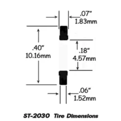 ST 2030 1/64 HO Scale Slot Car Tire For Aurora T-Jet And Vibrator Cars - Skinny Tire -Innovative Hobby Supply shop s l1600 07753.1640901313