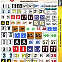 MG 3401 Utracal High Definition Racing Decals - Racing Numbers And Squares For 1:24 Scale