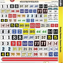 MG 3301 Ultracal Racing Number Squares For 1:32 Scale Applications