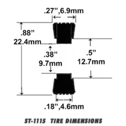 ST 1115 1/32 Scale Slot Car Tire For Eldon Small Wheel Cars -Innovative Hobby Supply shop s l1600 12367.1640901695