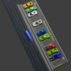 PL 1011 1:64 Scale Slot Car HO Trackside Straight Parking Lot And Staging Area, Fits AFX, Aurora, Tyco, Tomy, Johnny Lighting