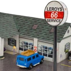 BK 6447 1:64 Scale "Leroy's Gas Station" Photo Real Scale Building Kit -Innovative Hobby Supply shop s l1600 18406.1674672548