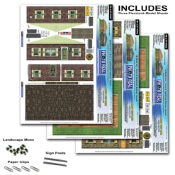BK 8700 1:87 Scale "Sandstone & Brick Rambler Houses" Photo Real Scale Building Kit -Innovative Hobby Supply shop s l1600 22112.1641507570