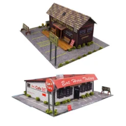 BK 8707 1:87 Scale "Diner & Bait Shop" Photo Real Scale Building Kit