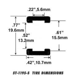 ST 1195-S 1/32 Scale Slot Car Tire For Scalextric Hornby TVR Early Cars -Innovative Hobby Supply shop s l1600 24327.1640901607