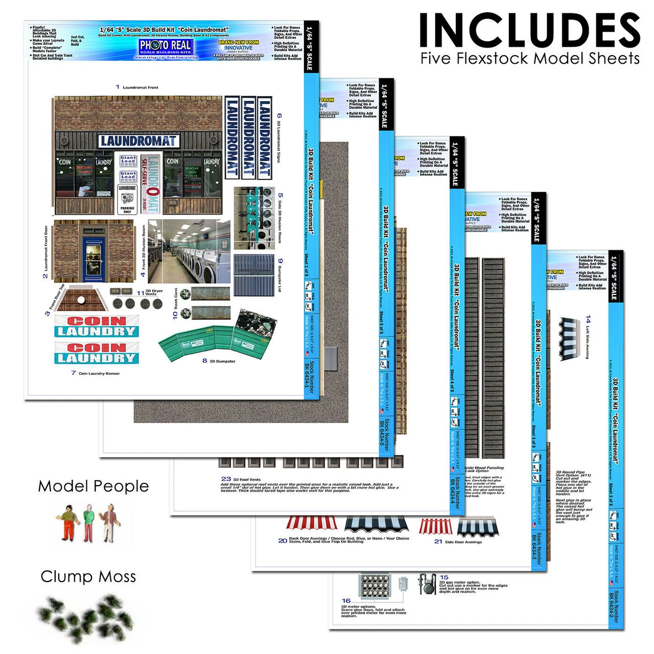BK 4834 1:48 Scale Slot Car HO Laundry Laundromat Building Kit 6 BK 4834 1:48 Scale Slot Car HO Laundry Laundromat Building Kit - Image 4