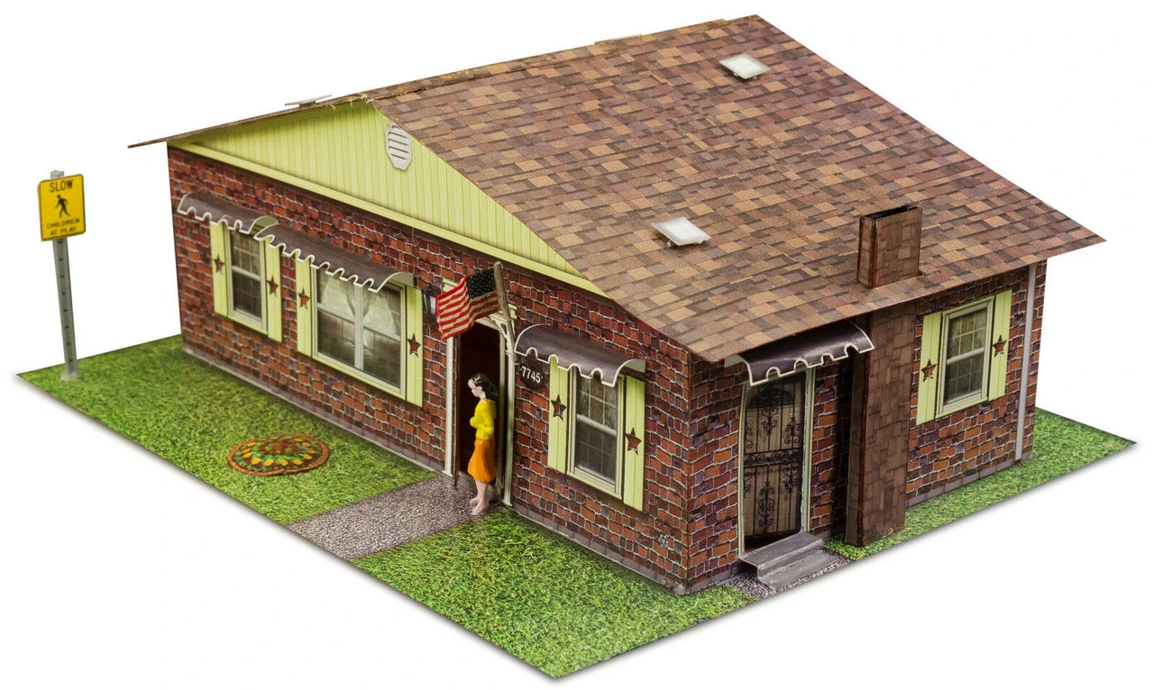 BK 4821 1:48 Scale "Brick Rambler" Photo Real Scale Building Kit 3 BK 4821 1:48 Scale "Brick Rambler" Photo Real Scale Building Kit