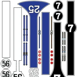 MG 6418-1 Ultracal Fat Head Racing Stripe Style 1 Decals 1:24 Scale