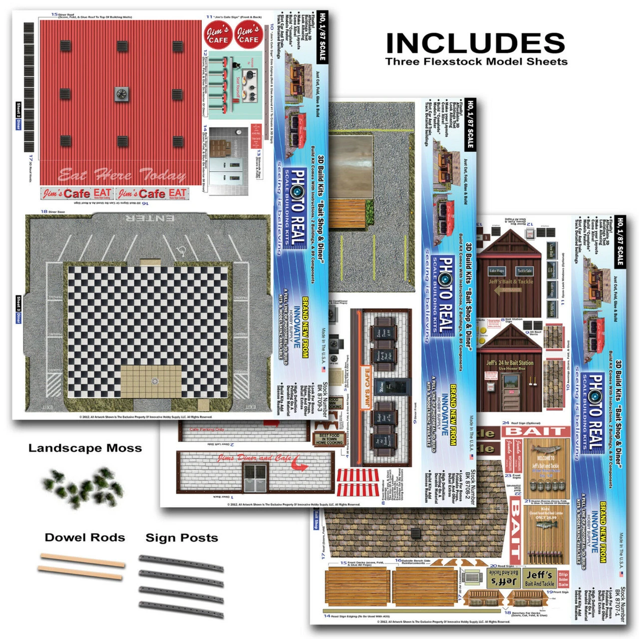 BK 8707 1:87 Scale "Diner & Bait Shop" Photo Real Scale Building Kit 12 BK 8707 1:87 Scale "Diner & Bait Shop" Photo Real Scale Building Kit - Image 10