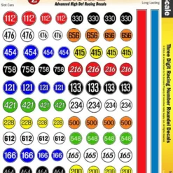 MG 3302 Ultracal Three Digit Racing Numbers And Roundel Decals For 1:32 Scale Applications
