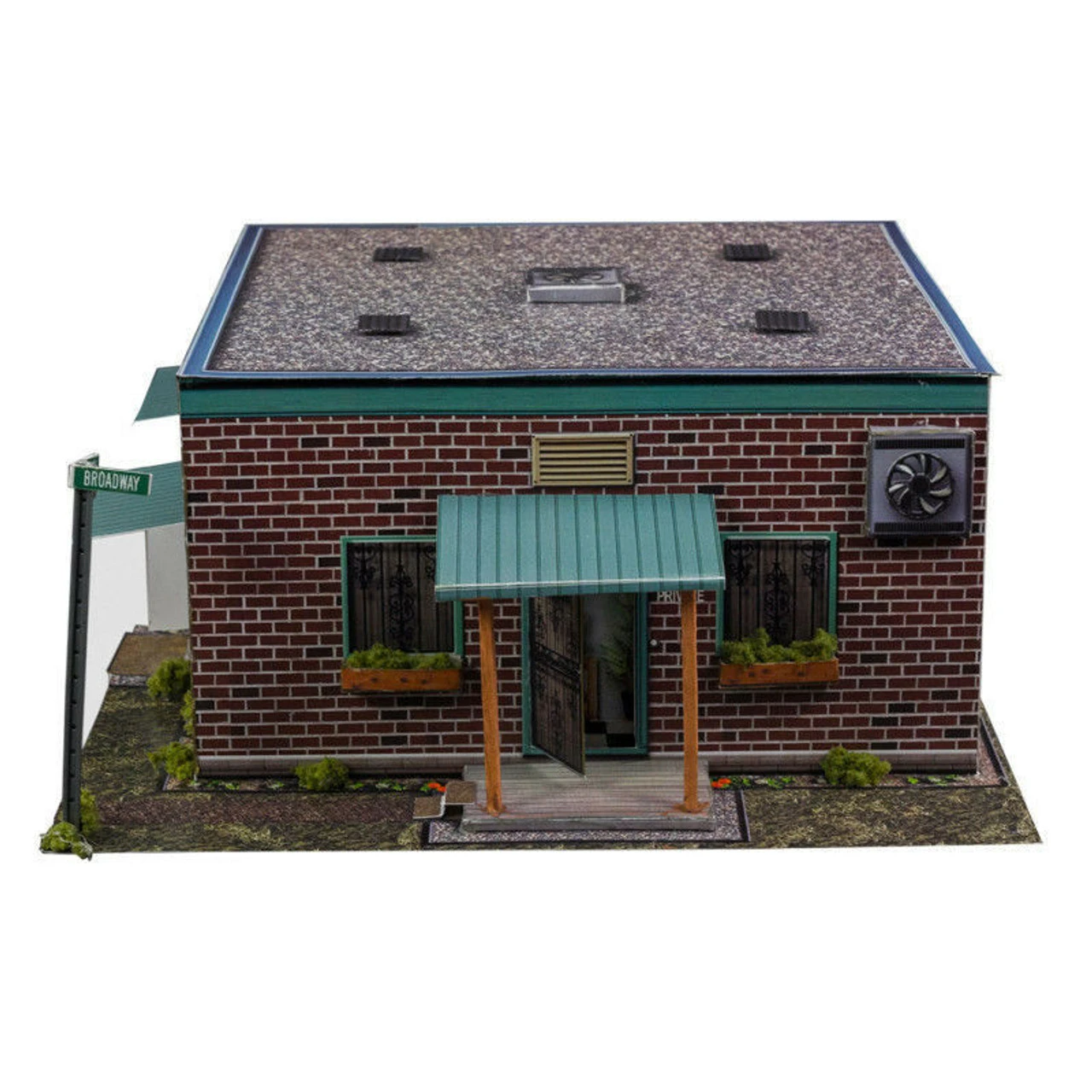 BK 8704 1:87 Scale "Motorcycle Shop & Barber Shop" Photo Real Scale Building Kit 9 BK 8704 1:87 Scale "Motorcycle Shop & Barber Shop" Photo Real Scale Building Kit - Image 8