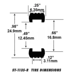 ST 1135-R 1/32 Scale Slot Car Tire For Early Revell, Marx 2-Piece Wheel, Ferrari, GTO & Others With Aluminum Chassis -Innovative Hobby Supply shop s l1600 54930.1640901678