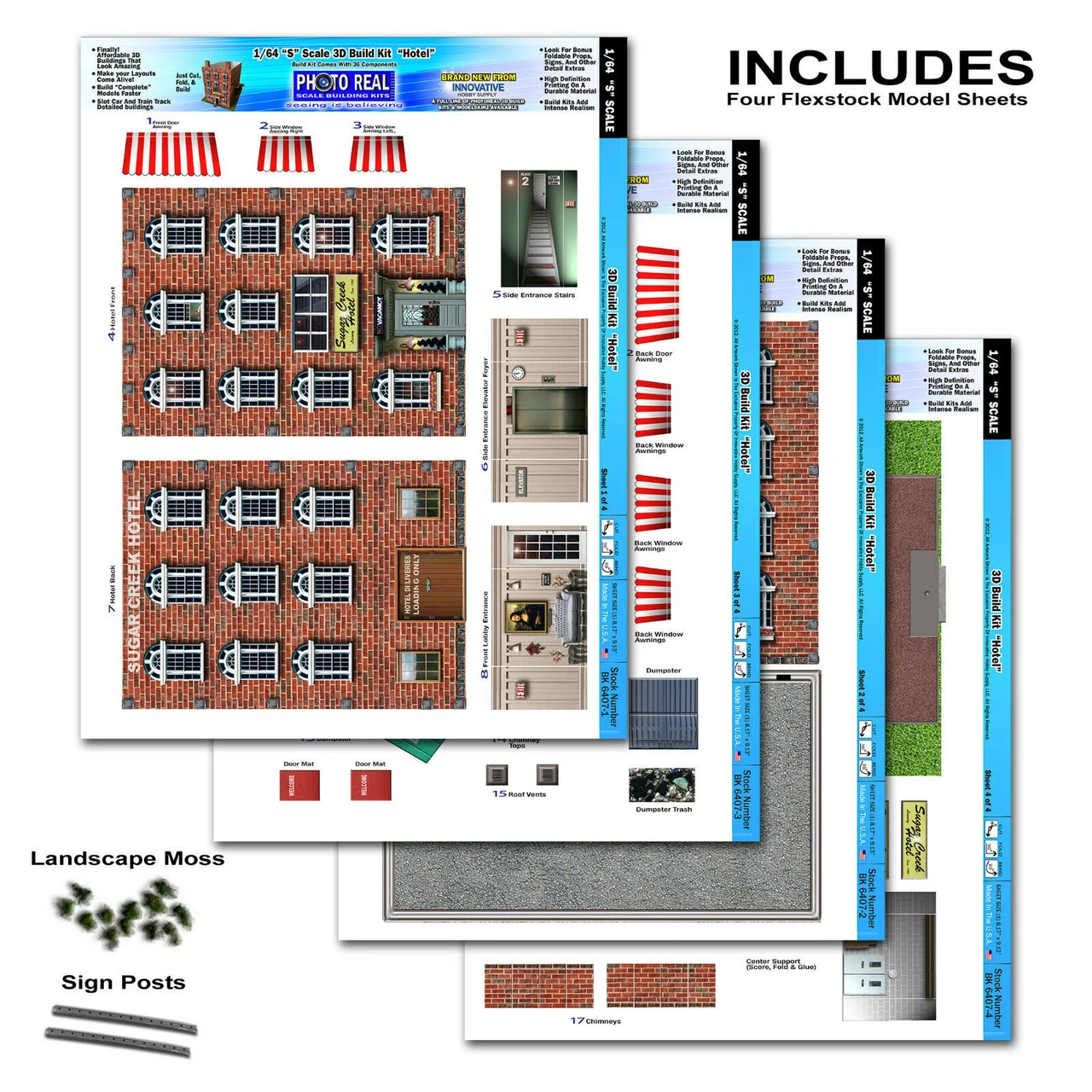 BK 6407 1:64 Scale "Hotel" Photo Real Scale Building Kit 12 BK 6407 1:64 Scale "Hotel" Photo Real Scale Building Kit - Image 10