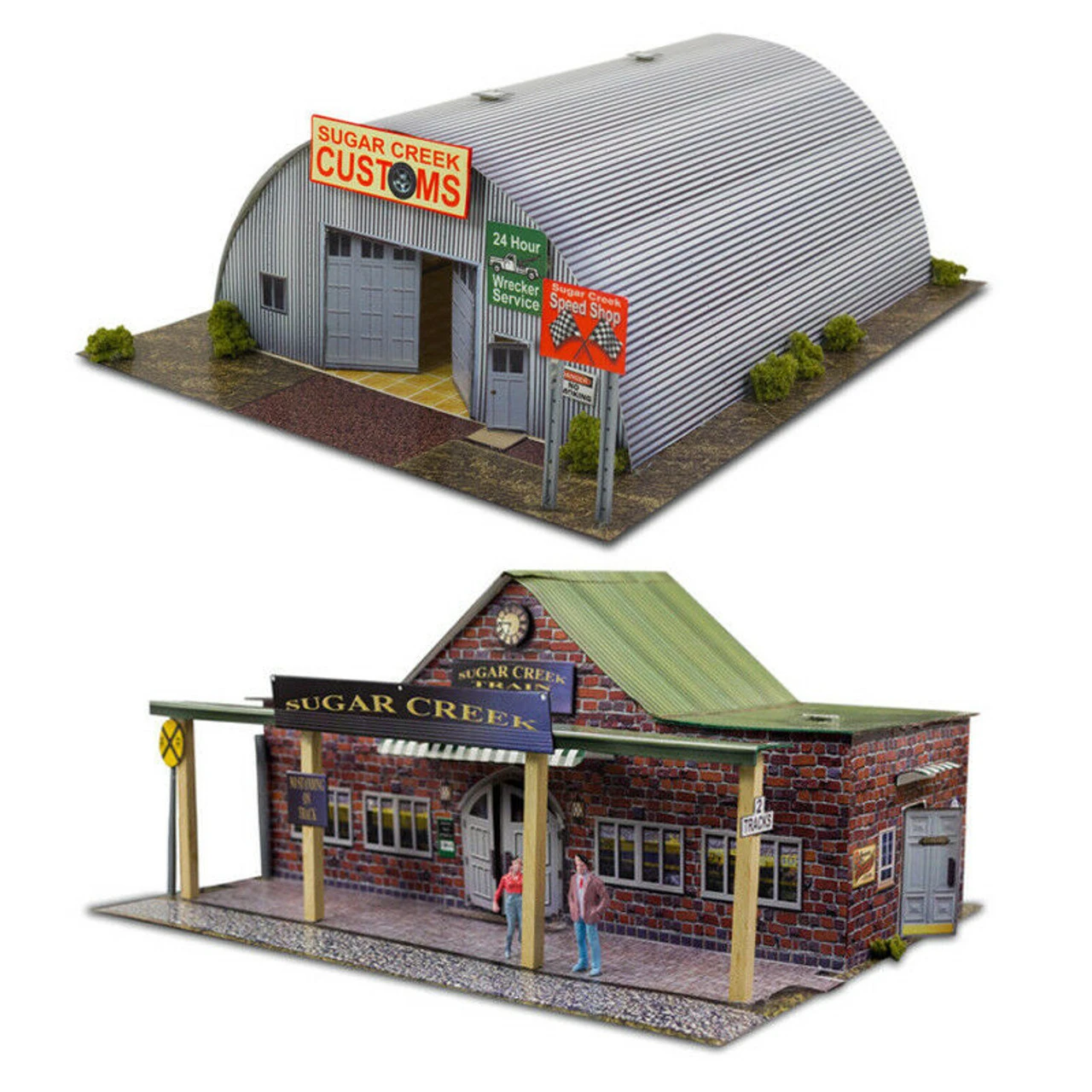 BK 8710 1:87 Scale "Quonset Hut & Train Station" Photo Real Scale Building Kit 3 BK 8710 1:87 Scale "Quonset Hut & Train Station" Photo Real Scale Building Kit