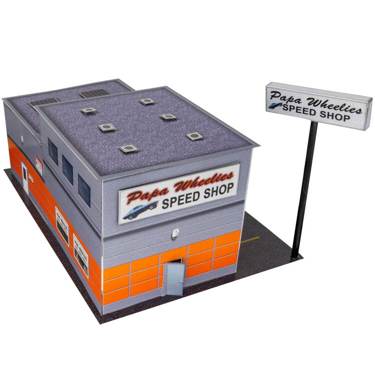 BK 6451 1:64 Scale "Papa Wheelies Speed Shop" Photo Real Scale Building Kit 8 BK 6451 1:64 Scale "Papa Wheelies Speed Shop" Photo Real Scale Building Kit - Image 6