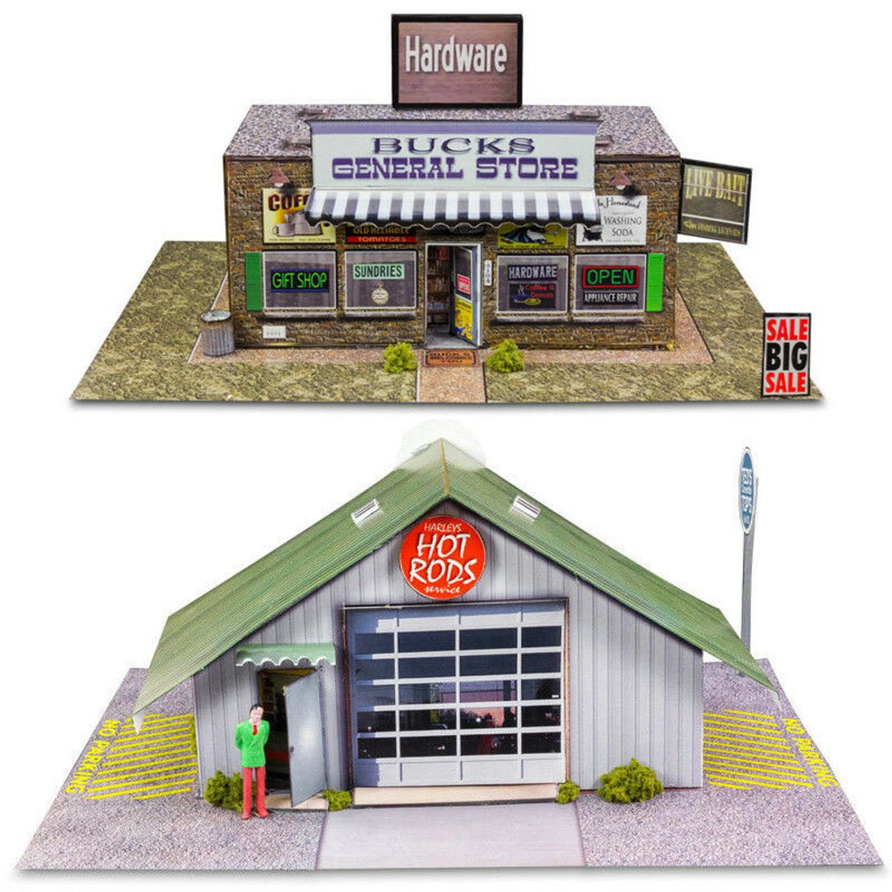 BK 8703 1:87 Scale "General Store & Commercial Steel Building" Photo Real Scale Building Kit 3 BK 8703 1:87 Scale "General Store & Commercial Steel Building" Photo Real Scale Building Kit