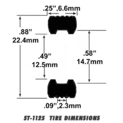 ST 1125-S 1/32 Scale Slot Car Tire For Front Eldon Crash Cars -Innovative Hobby Supply shop s l1600 77167.1640901686