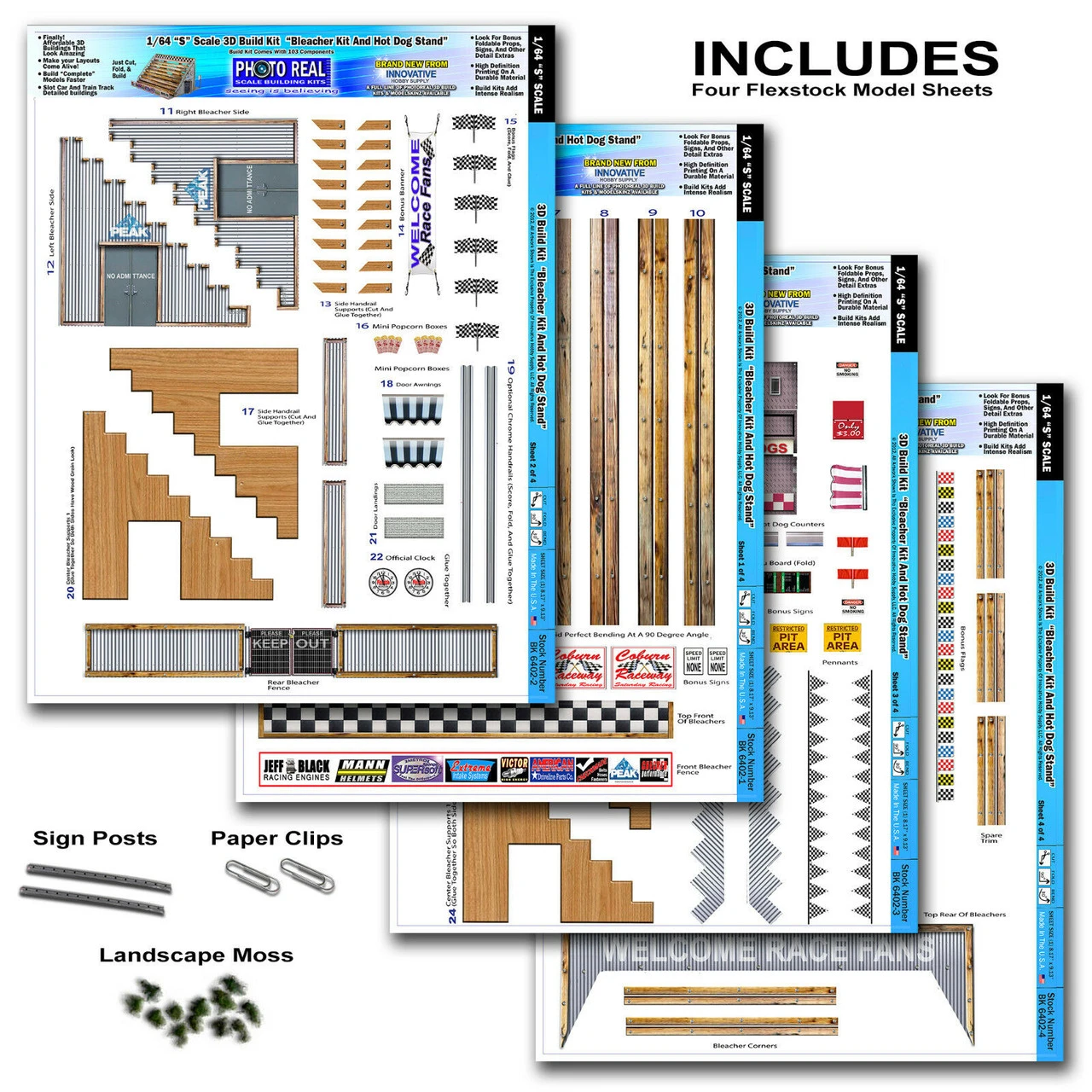 BK 6402 1:64 Scale "Bleacher Kit & Hot Dog Stand" Photo Real Scale Building Kit 10 BK 6402 1:64 Scale "Bleacher Kit & Hot Dog Stand" Photo Real Scale Building Kit - Image 8