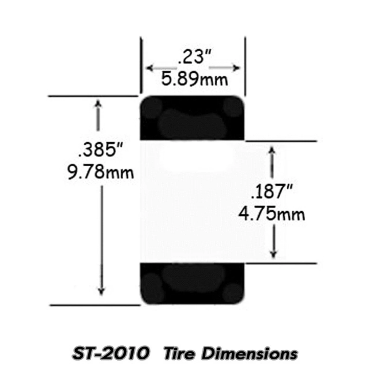 ST 2010 1/64 HO Scale Slot Car Tire For Johnny Lightning Thunderjet 500 & Aurora Tuff Ones 5 ST 2010 1/64 HO Scale Slot Car Tire For Johnny Lightning Thunderjet 500 & Aurora Tuff Ones - Image 3