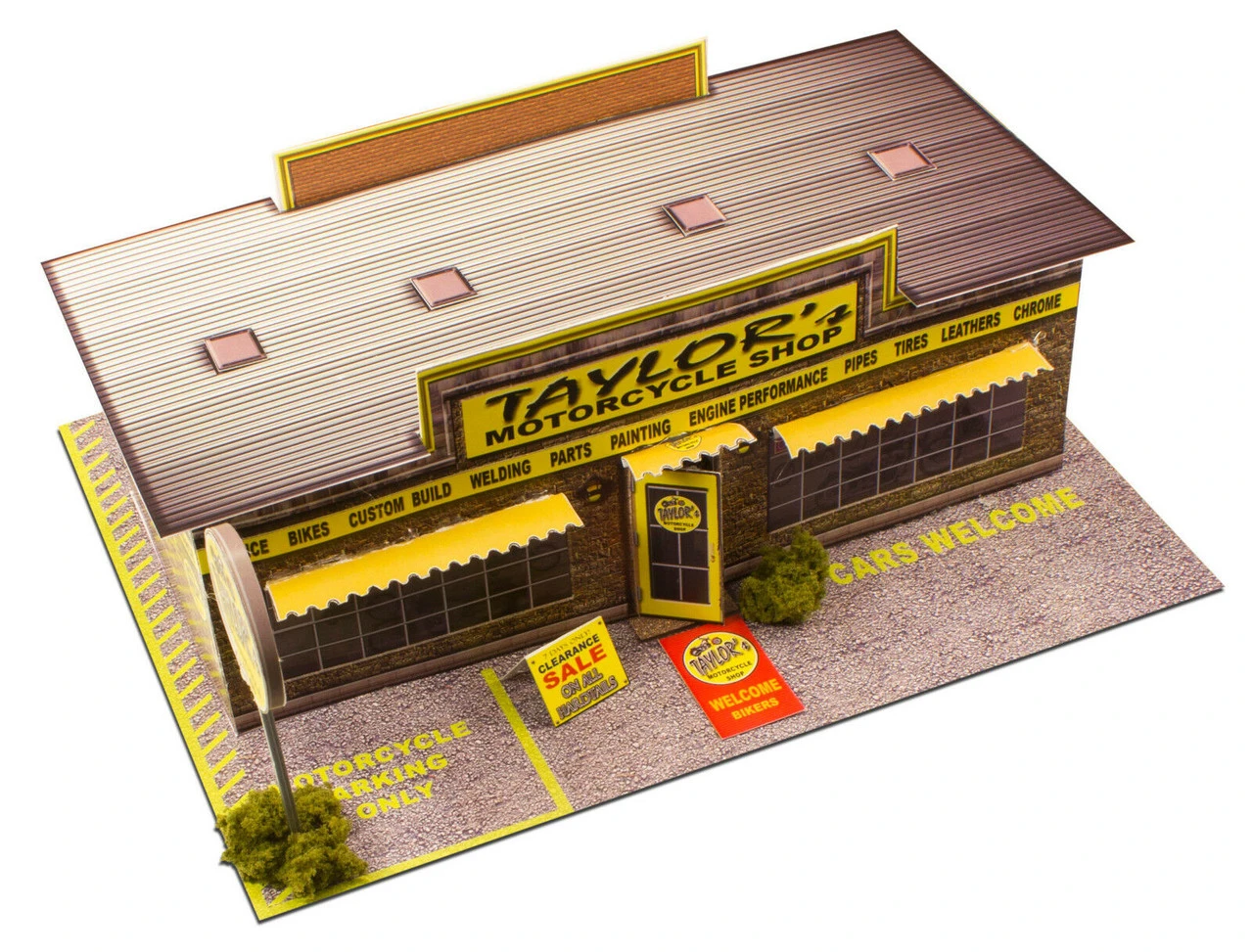 BK 6401 1:64 Scale "Motorcycle Shop" Photo Real Scale Building Kit 4 BK 6401 1:64 Scale "Motorcycle Shop" Photo Real Scale Building Kit - Image 2
