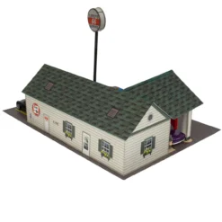 BK 6447 1:64 Scale "Leroy's Gas Station" Photo Real Scale Building Kit -Innovative Hobby Supply shop s l1600 88998.1674672548