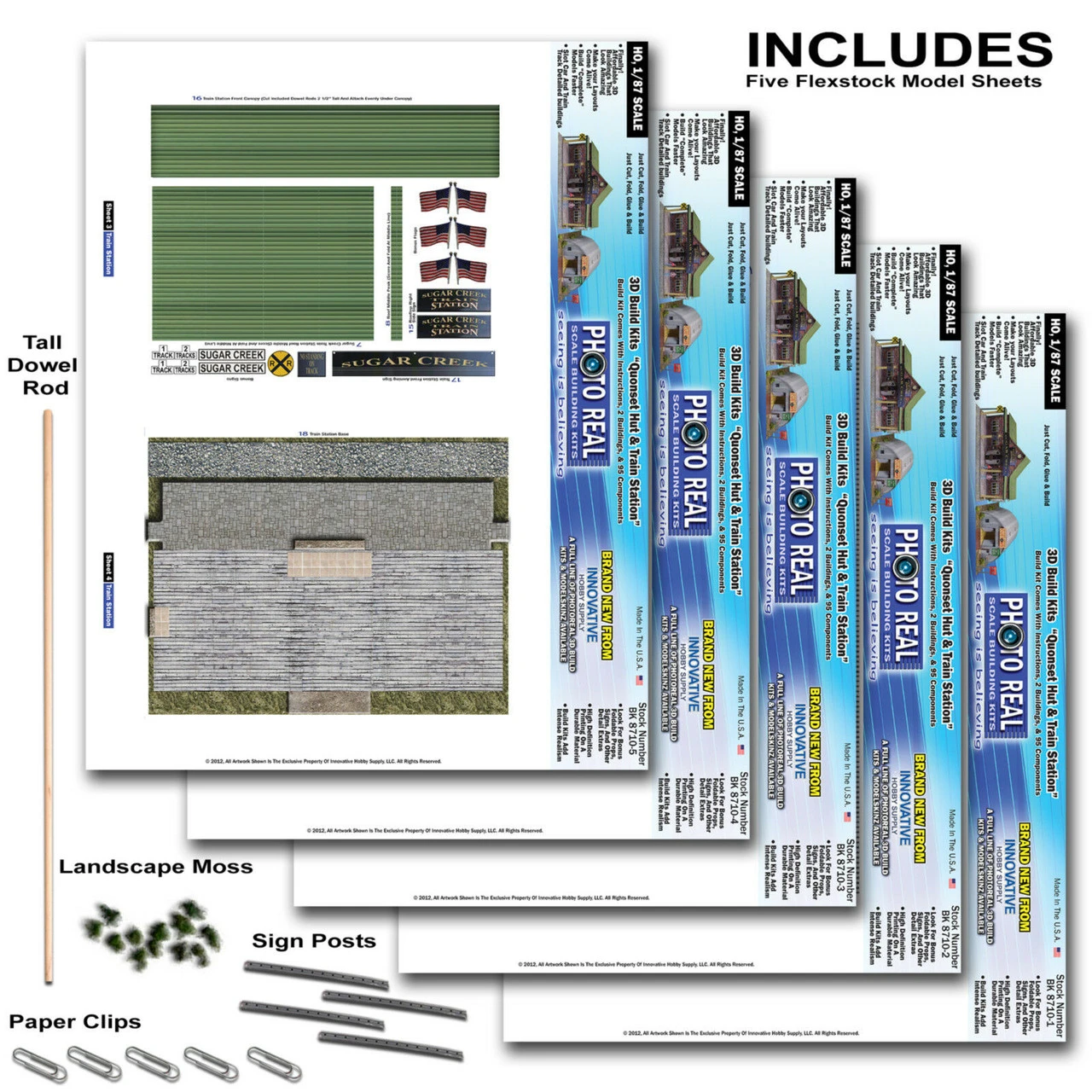 BK 8710 1:87 Scale "Quonset Hut & Train Station" Photo Real Scale Building Kit 12 BK 8710 1:87 Scale "Quonset Hut & Train Station" Photo Real Scale Building Kit - Image 10