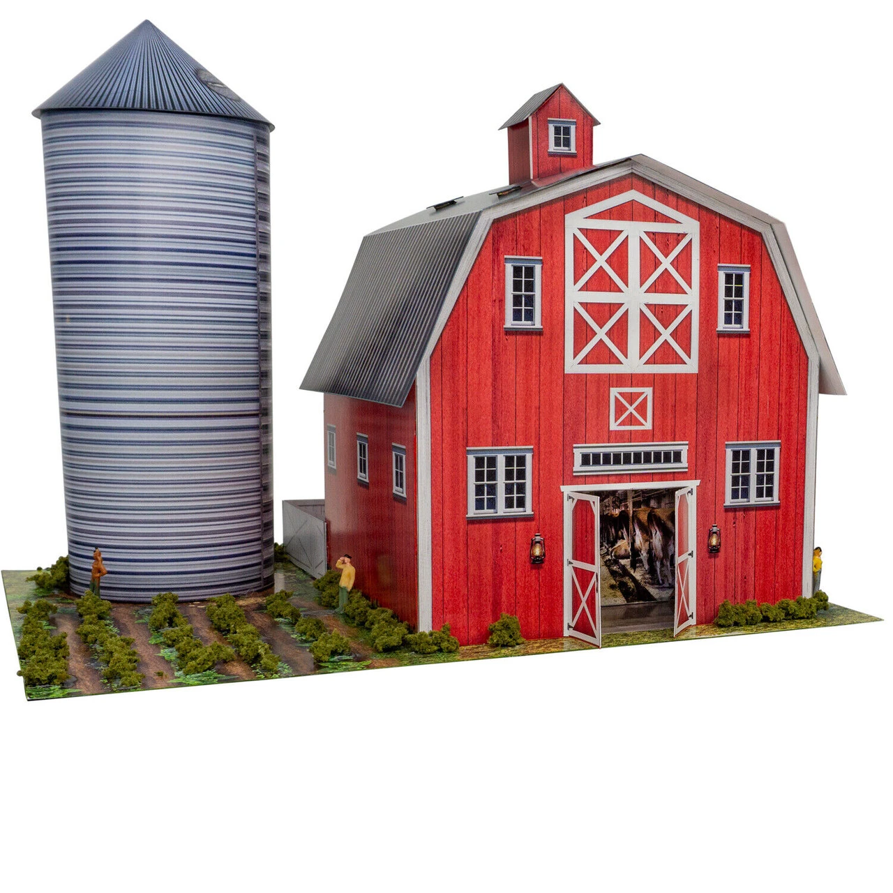BK 6455 1:64 Scale "Red Barn And Silo" Photo Real Scale Building Kit 4 BK 6455 1:64 Scale "Red Barn And Silo" Photo Real Scale Building Kit - Image 2