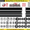 MG 6203-3 UltraCal Stripes & Roundel Decals Style 3 1:43 Scale -Innovative Hobby Supply shop s l300 45398.1674583795