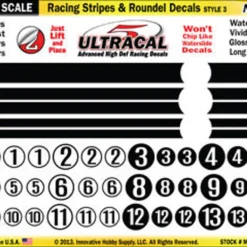 MG 6203-3 UltraCal Stripes & Roundel Decals Style 3 1:43 Scale