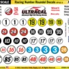 MG 6200-2 UltraCal High Def Racing Number Roundel Decals Style 2 1:43 Scale -Innovative Hobby Supply shop s l500 01429.1674582028