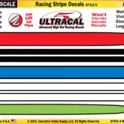 MG 6204-6 UltraCal Racing Stripe Decals Style 6 1:43 Scale