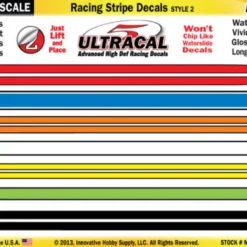 MG 6104-2 UltraCal Racing Stripe Decals Style 2 Red Blue Orange 1:64 Scale